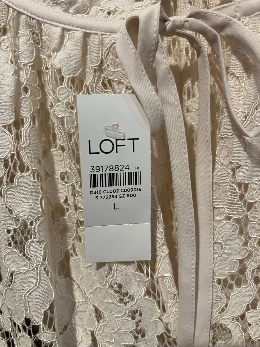 LOFT Floral Lace Tie-Neck Flounce Mini Dress - Picture 11 of 12